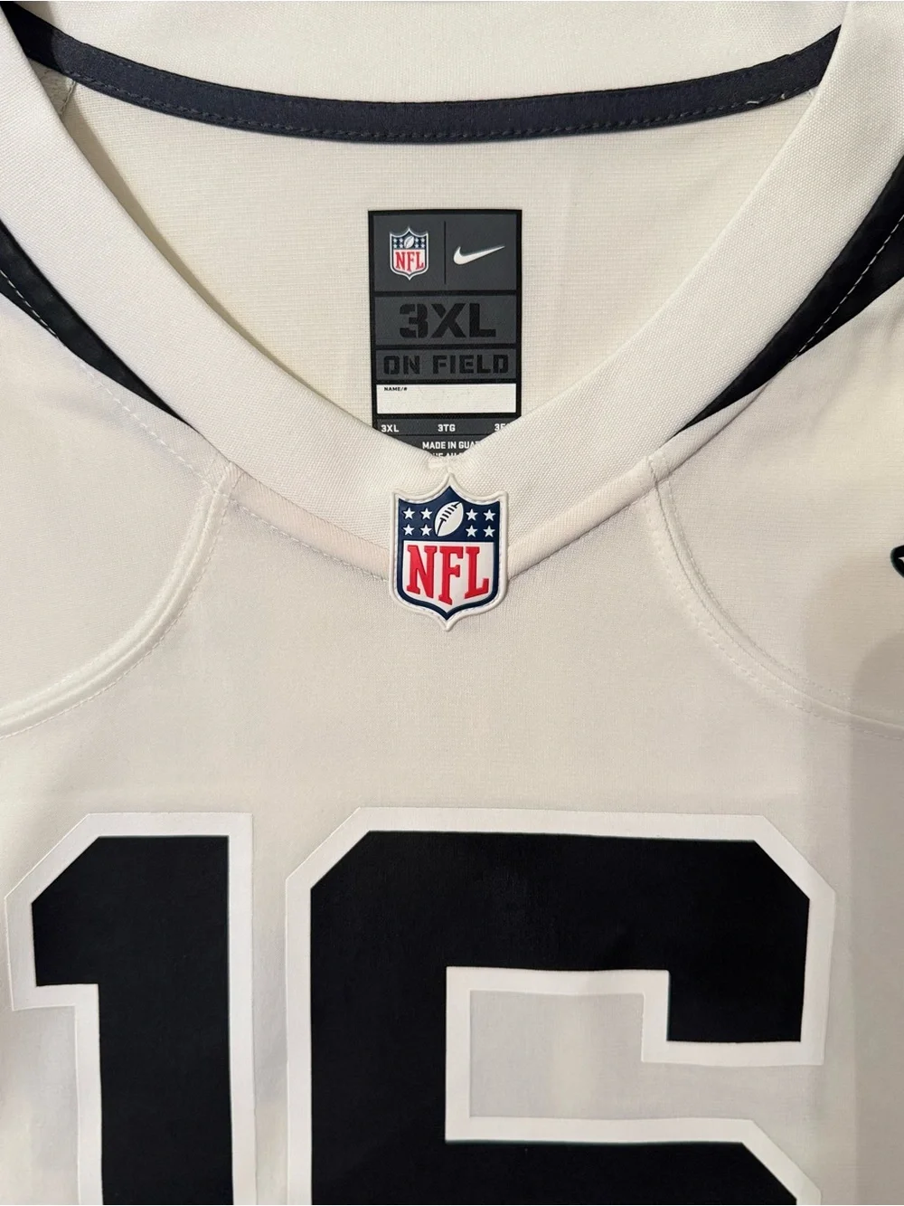 NFL Jacksonville Jaguars #16 White and Black Game Jersey